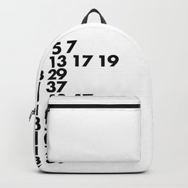 Prime Numbers Backpack | Math, Student, Typography, Graphicdesign, Blackandwhite, Typographicart, Prime, Mathematics, Maths, Study 