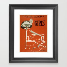 Vintage poster - Girls Framed Art Print