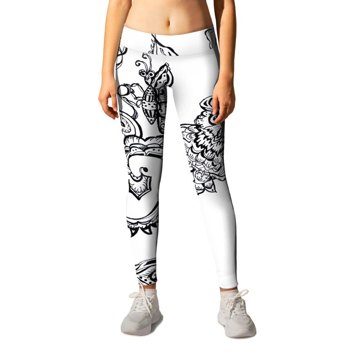 Owl and a Butterfly Leggings by MomsBoxerShorts Sharon Schwalbe