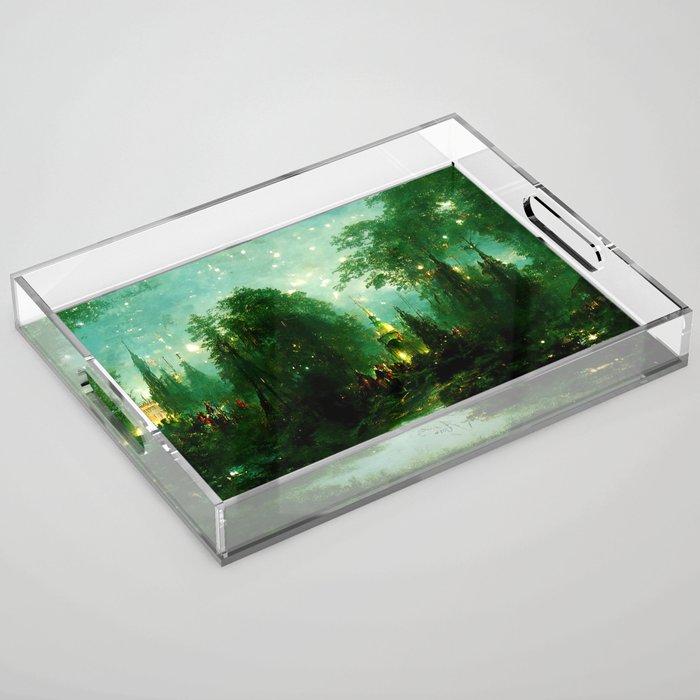 Walking into the forest of Elves Acrylic Tray