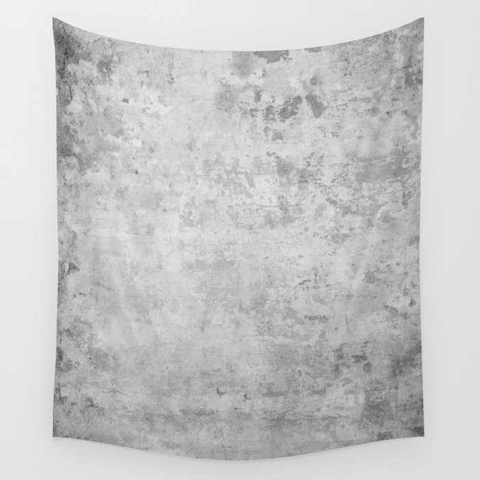 Hanging tapestry hot sale on concrete wall