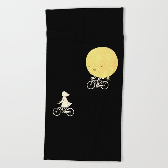 The moon and me Beach Towel