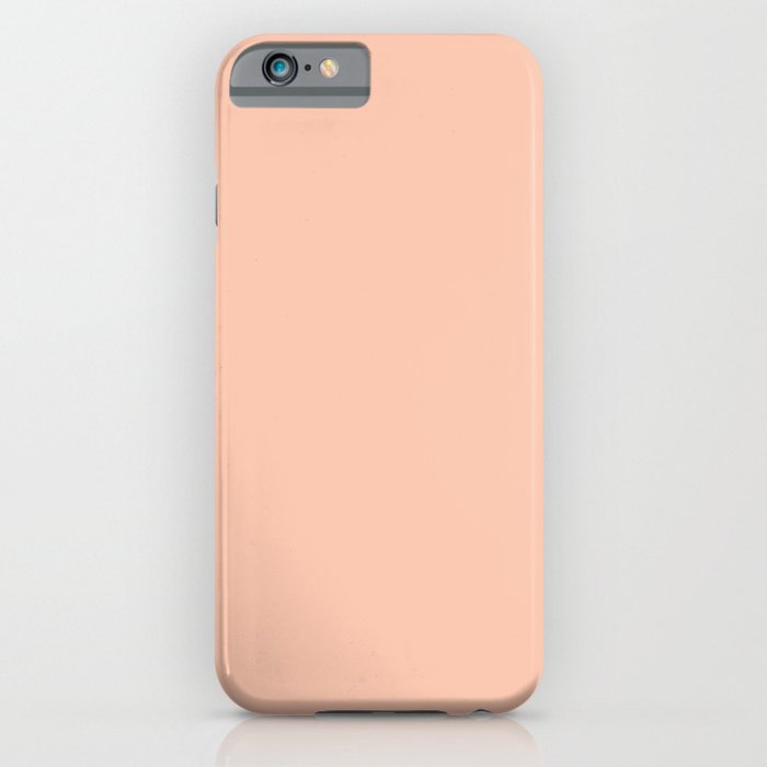 Pastel Peach Orange Solid Color Inspired By Valspar America Tropical Breeze 2002-2A iPhone Case