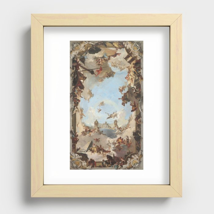 Renaissance Ceiling Painting Angels Cherubs Giovanni Battista Tiepolo Recessed Framed Print
