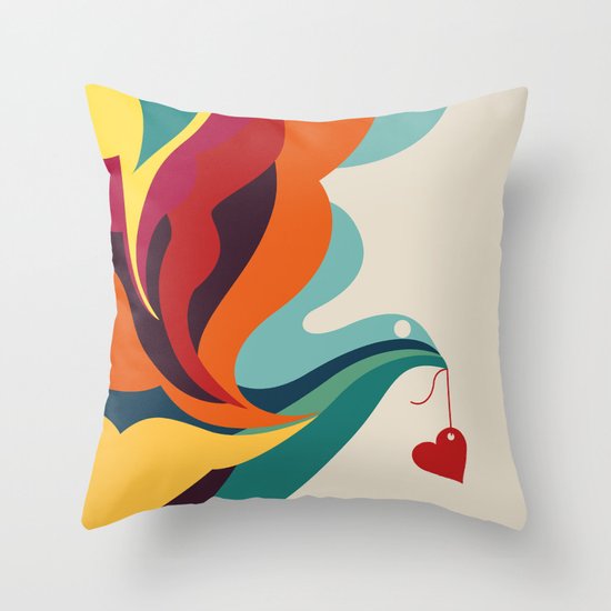 Love Message Throw Pillow