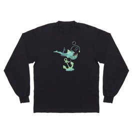 Flipped Mermaid - Ocean Blues - v1 Long Sleeve T Shirt