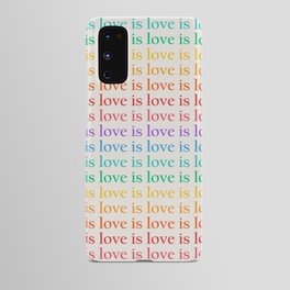 Love Is Love pattern rainbow Android Case
