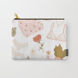 Girly stuff Carry-All Pouch | Curated, Fruits, Digital, Parfume, Fashion, Fall, Drawing, Colored Pencil, Feminine, Floral 