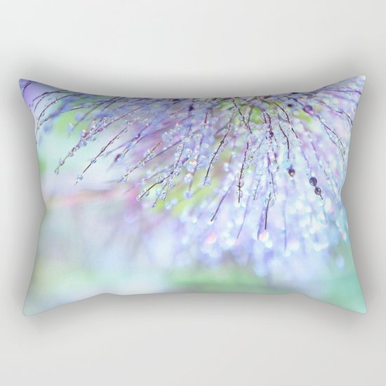 raindrops on grass Rectangular Pillow