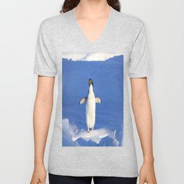 A Penguin Glide V Neck T Shirt