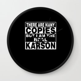I Am Karson Funny Personal Personalized Fun Wall Clock | Husband, Memorial, Shirts, Present, Personalized, Sarcastic, Toddler, Lover, Couple, Birthday 