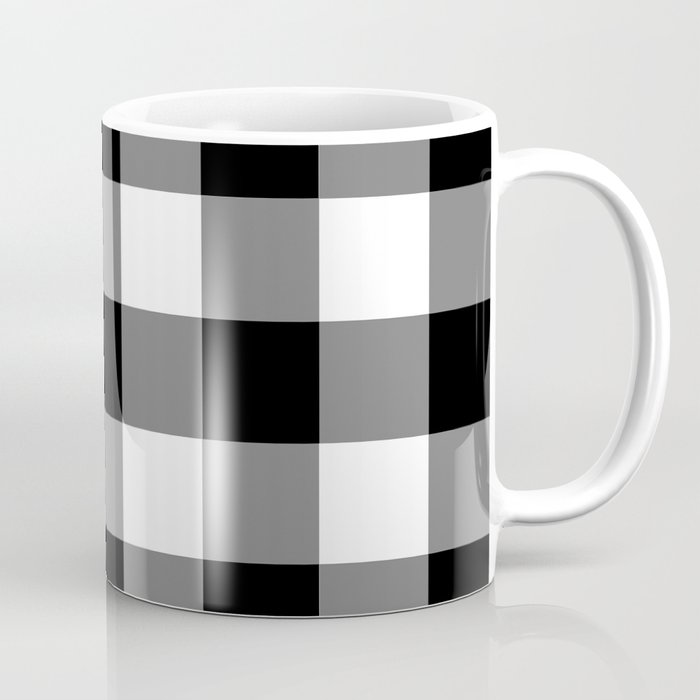 plaid ceramic mug