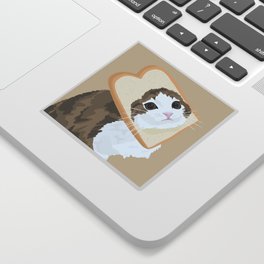 Breadface Cat Sticker