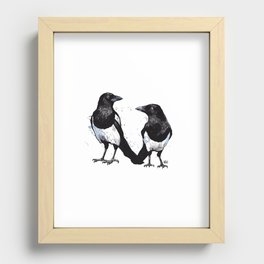 Magpies Recessed Framed Print