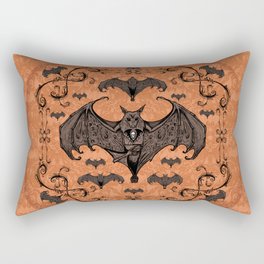 Bats and Filigree - Halloween Rectangular Pillow