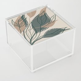 Modern abstract leaf green  Acrylic Box