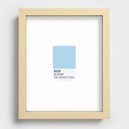 Pantone - The Rickest Rick Recessed Framed Print