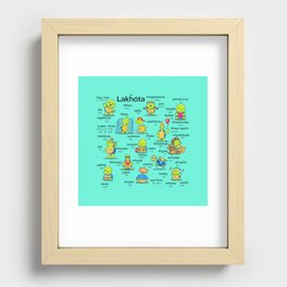 Turtles Speak Lakota Recessed Framed Print