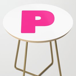 P (Dark Pink & White Letter) Side Table