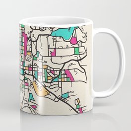 Colorful City Maps: Ithaca, New York Coffee Mug