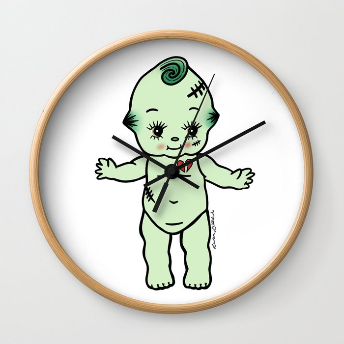 Frankenstein Kewpie Baby Wall Clock