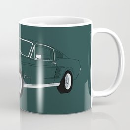 1968 Ford Mustang GT Coffee Mug | Graphic Design, Digital, Illustration, Movies & TV 