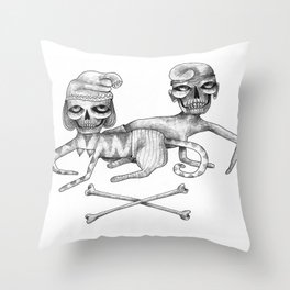 Bone Couple Throw Pillow