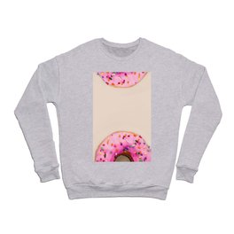 Donuts with pink frosting and sprinkles portrait art painting for kitchen, dining room, and home and wall decor Crewneck Sweatshirt