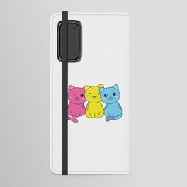 Pansexual Flag Pansexual Pride Lgbtq Cute Cat Android Wallet Case