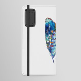 Comforting Art Colorful Feather - We Loved Android Wallet Case