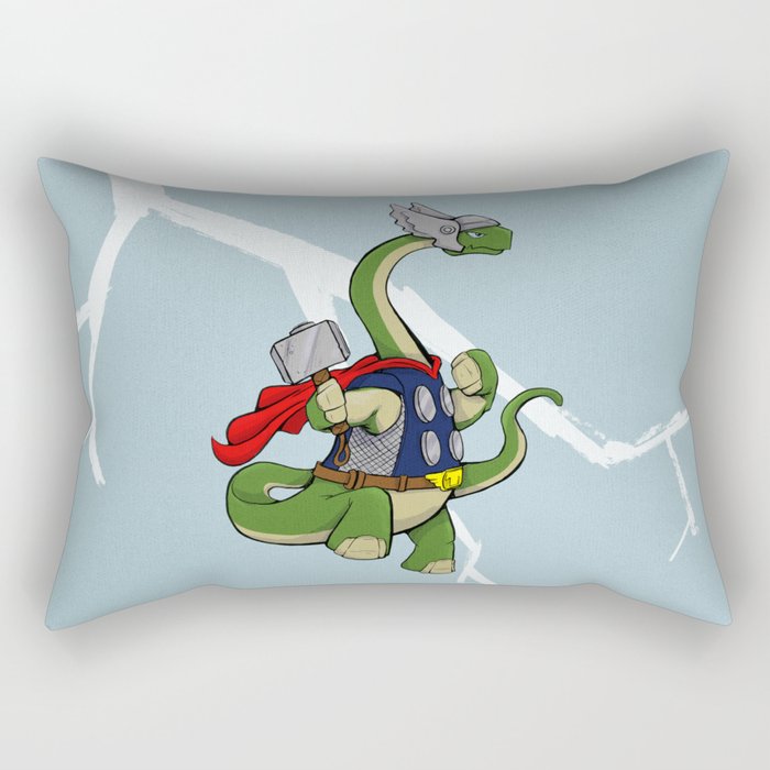 Bronto"THOR"us - God of Thunder Lizards Rectangular Pillow