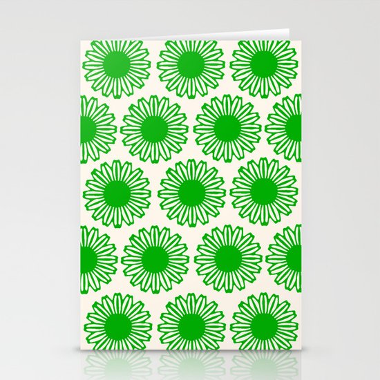 vintage flowers green Stationery Cards