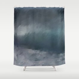 Blue Stormy Sea Shower Curtain