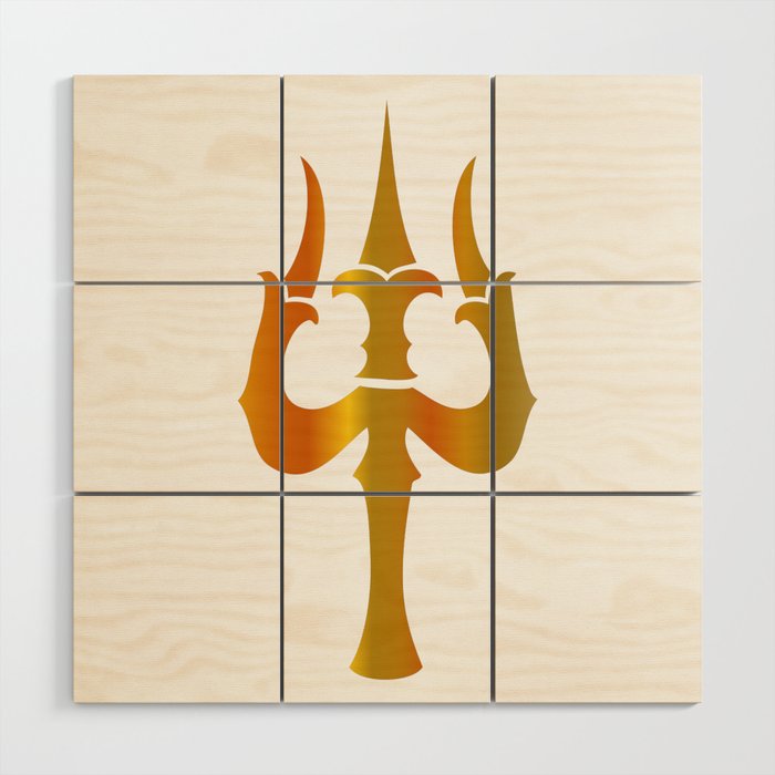 Trident of Shiva- Trishul, sacred symbols of Shaivism- Happy Maha Shivratri Wood Wall Art