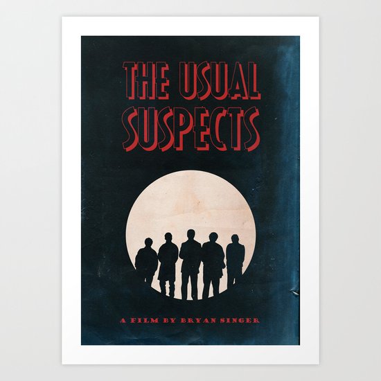 The Usual Suspects Film Noir Style Vintage Poster Art Print