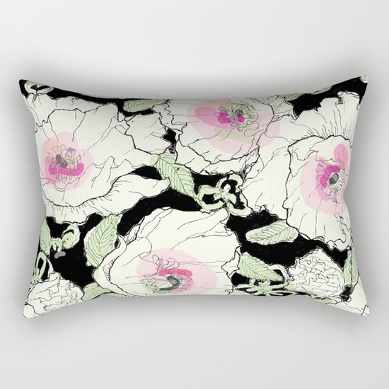 poppies creme Rectangular Pillow