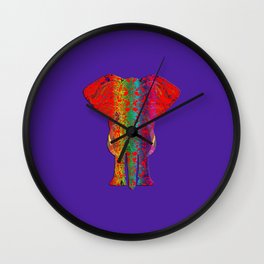 Rainbow Ganesha (Purple Background) Wall Clock | Savetheelephants, Purple, Zuzugraphics, Digital, Graphicdesign, Elephant, Diego T, Colored Pencil, Ganesha, Ganesh 