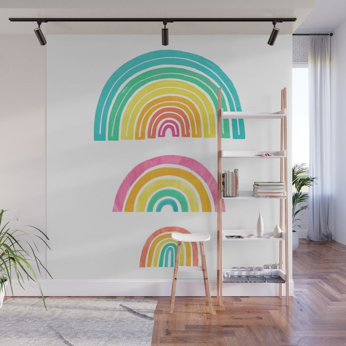 Rainbows Wall Mural by Lindsey Kay Co Society6