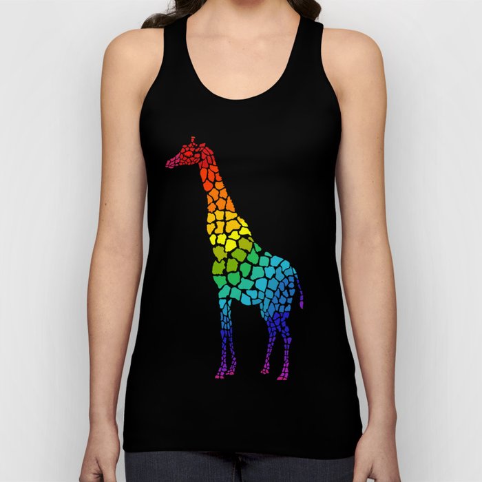 rainbow giraffe Tank Top