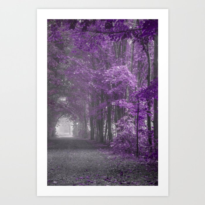 Forest Tunnel in Purple Art Print