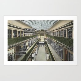 1828 Providence Arcade - Oldest Indoor Mall in America - Downtown Providence, Rhode Island interior design indoor portrait Art Print