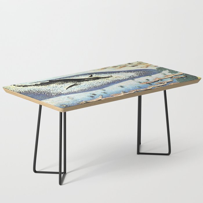 Hokusai, Whaling off in Goto Coffee Table