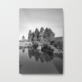 Reflections in the Lake | Black and White Photography in Minnesota Metal Print