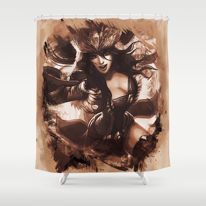 League Of Legends Snowstorm Sivir Shower Curtain By Naumovski