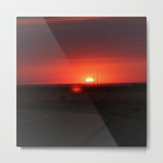 Sunset Highway Metal Print