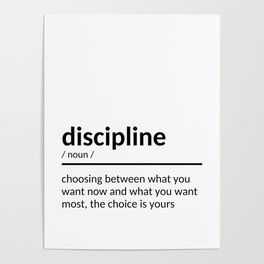 discipline definition Poster