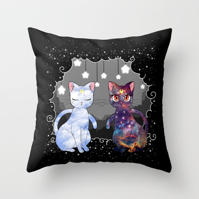 Artemis & Luna  Throw Pillow