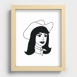 Cowgirl Recessed Framed Print