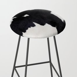 Black and white spotty cow faux fur Bar Stool