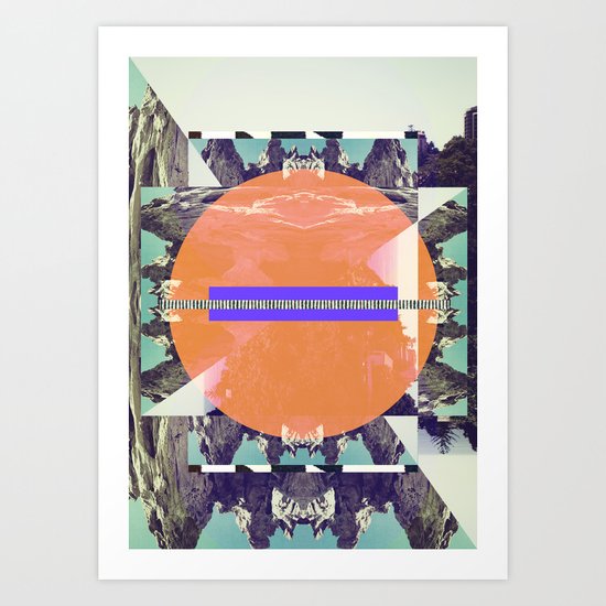 Ombre Mountains Art Print